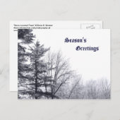 Met sneeuw bedekte bomen: horizontaal briefkaart (Voorkant / Achterkant)