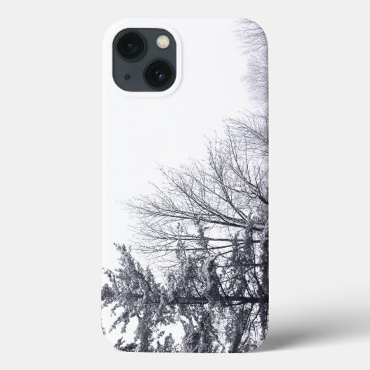 Met sneeuw bedekte bomen: Horizontaal Case-Mate iPhone Case (Achterkant)