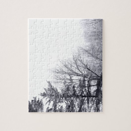 Met sneeuw bedekte bomen: horizontaal legpuzzel (Verticaal)