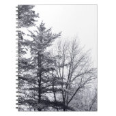 Met sneeuw bedekte bomen: horizontaal notitieboek (Voorkant)