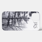 Met sneeuw bedekte bomen met monogram Case-Mate iPhone case (Achterkant (horizontaal))
