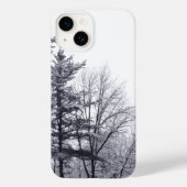 Met sneeuw bedekte bomen: verticaal Case-Mate iPhone case (Achterkant)