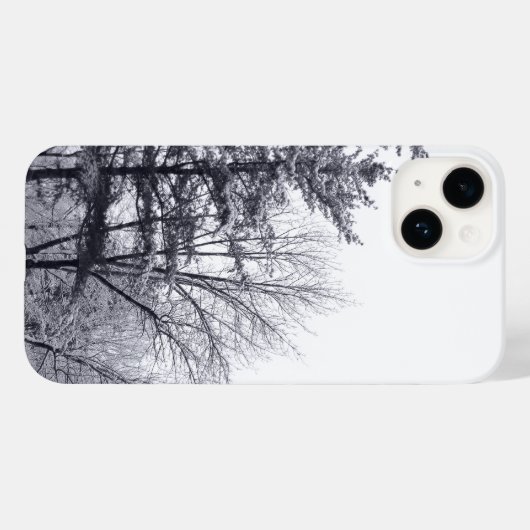 Met sneeuw bedekte bomen: verticaal Case-Mate iPhone case (Achterkant (horizontaal))