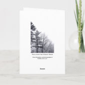 Met sneeuw bedekte bomen: verticaal feestdagen kaart (Achterkant)