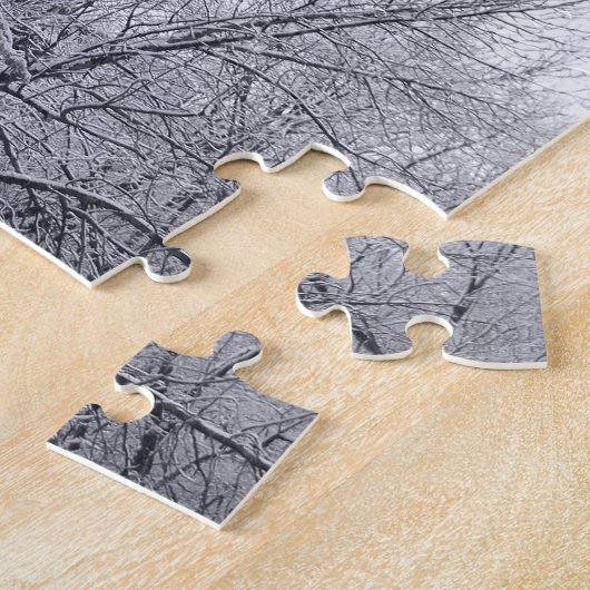 Met sneeuw bedekte bomen: verticaal legpuzzel (Zijkant)
