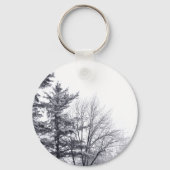 Met sneeuw bedekte bomen: verticaal sleutelhanger (Voorkant)
