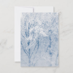 Met sneeuw bedekte bomen Winter Foto Kaart