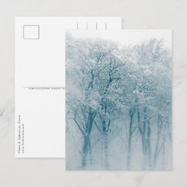 Met sneeuw bedekte bomen Winter Natuur Foto Briefkaart