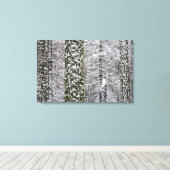 Met sneeuw bedekte boomstammen in de vallei van Yo Canvas Afdruk (Insitu (Houten vloer))