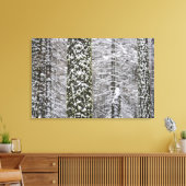 Met sneeuw bedekte boomstammen in de vallei van Yo Canvas Afdruk (Insitu (Woonkamer))