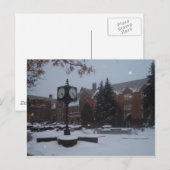Met sneeuw bedekte campus briefkaart (Voorkant / Achterkant)