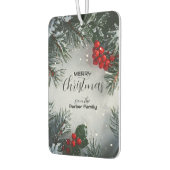 Met sneeuw bedekte dennen, Holly Berries, niet-fot Luchtverfrisser (Links)