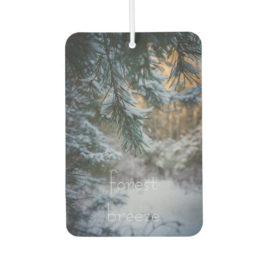 Met sneeuw bedekte grenentakken luchtverfrisser (Voorkant)