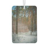 Met sneeuw bedekte grenentakken luchtverfrisser (Achterkant)