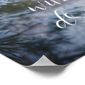 Met sneeuw bedekte grenentakken poster (Hoek)