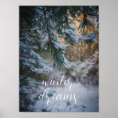 Met sneeuw bedekte grenentakken poster (Voorkant)