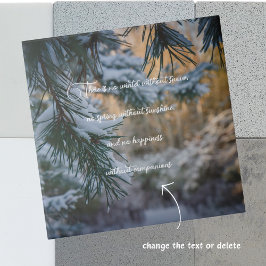 Met sneeuw bedekte grenentakken tegeltje