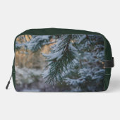 Met sneeuw bedekte grenentakken toilettasje (Achterkant)
