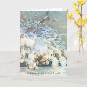 Met sneeuw bedekte hydrangea Tree Holiday Kaart (Gele Bloem)