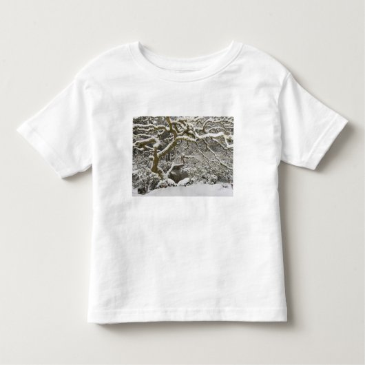 Met sneeuw bedekte Japanse esdoorn Kinder Shirts (Voorkant)