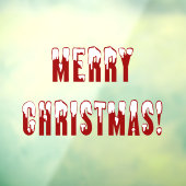 Met sneeuw bedekte kerstwinkel 11x8 Vinyl Raamsticker (Vel 3)