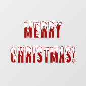 Met sneeuw bedekte kerstwinkel 11x8 Vinyl Raamsticker (Vel)