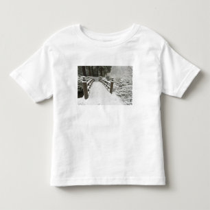 Met sneeuw bedekte maansbrug, Japanse Tuin Kinder Shirts
