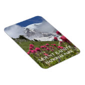 Met sneeuw bedekte Mount Rainier, Indian Paintbrus Magneet (Rechterzijde)