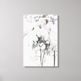Met sneeuw bedekte pijnappels (van Pekka Halonen) Canvas Afdruk
