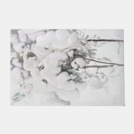 Met sneeuw bedekte pijnappels (van Pekka Halonen) Deurmat