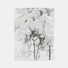 Met sneeuw bedekte pijnappels (van Pekka Halonen) Fleece Deken