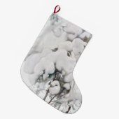 Met sneeuw bedekte pijnappels (van Pekka Halonen) Grote Kerstsok (Voorkant (Hangend))