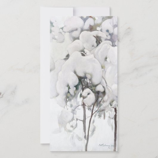 Met sneeuw bedekte pijnappels (van Pekka Halonen) Kaart (Voorkant)