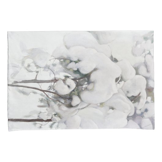 Met sneeuw bedekte pijnappels (van Pekka Halonen) Kussensloop (Voorkant-Rechts)