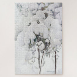 Met sneeuw bedekte pijnappels (van Pekka Halonen) Legpuzzel