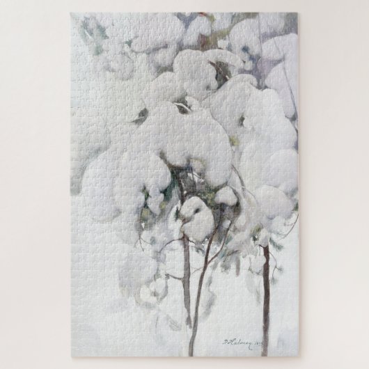 Met sneeuw bedekte pijnappels (van Pekka Halonen) Legpuzzel (Verticaal)