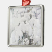 Met sneeuw bedekte pijnappels (van Pekka Halonen) Metalen Ornament (Links)