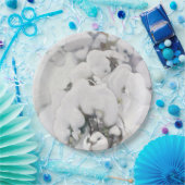 Met sneeuw bedekte pijnappels (van Pekka Halonen) Papieren Bordje (Feest)