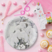 Met sneeuw bedekte pijnappels (van Pekka Halonen) Papieren Bordje (Feest)