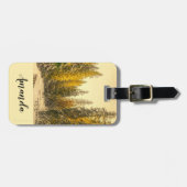 Met sneeuw bedekte pijnbomen Natuur Foto Bagagelabel (Voorkant horizontaal)