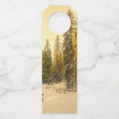 Met sneeuw bedekte pijnbomen Natuur Foto Flessenhanger (Achterkant)