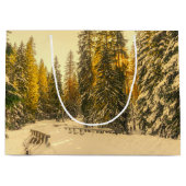 Met sneeuw bedekte pijnbomen Natuur Foto Groot Cadeauzakje (Voorkant)