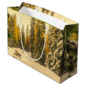 Met sneeuw bedekte pijnbomen Natuur Foto Groot Cadeauzakje (Achterkant Gekanteld)
