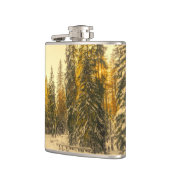 Met sneeuw bedekte pijnbomen Natuur Foto Heupfles (Links)