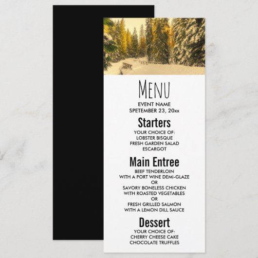 Met sneeuw bedekte pijnbomen Natuur Foto Kaart (Voorkant / Achterkant)