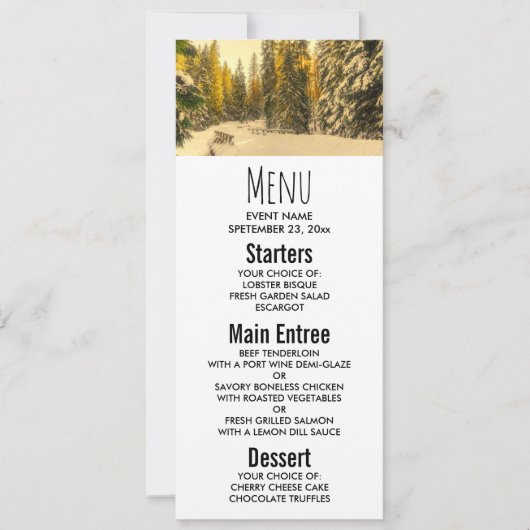 Met sneeuw bedekte pijnbomen Natuur Foto Kaart (Voorkant)