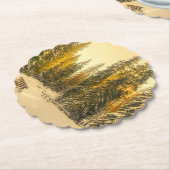 Met sneeuw bedekte pijnbomen Natuur Foto Kartonnen Onderzetters (Gekanteld)