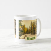 Met sneeuw bedekte pijnbomen Natuur Foto Koffiemok (Voorkant rechts)