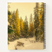 Met sneeuw bedekte pijnbomen Natuur Foto Notitieboek (Achterkant)