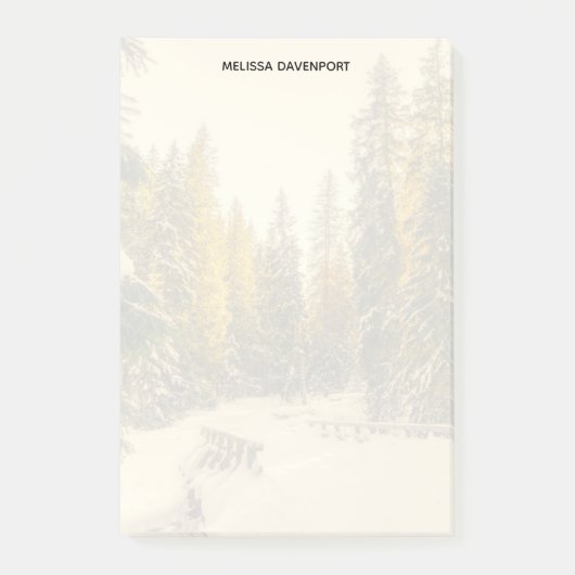 Met sneeuw bedekte pijnbomen Natuur Foto Post-it® Notes (Voorkant)